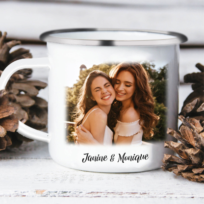 To My Sister Enamel Cup Customised 2 Names & Photo Mugs "You Will Always Have Me And I Will Always Have You" Gifts For Besties/Friends-Jessemade AU