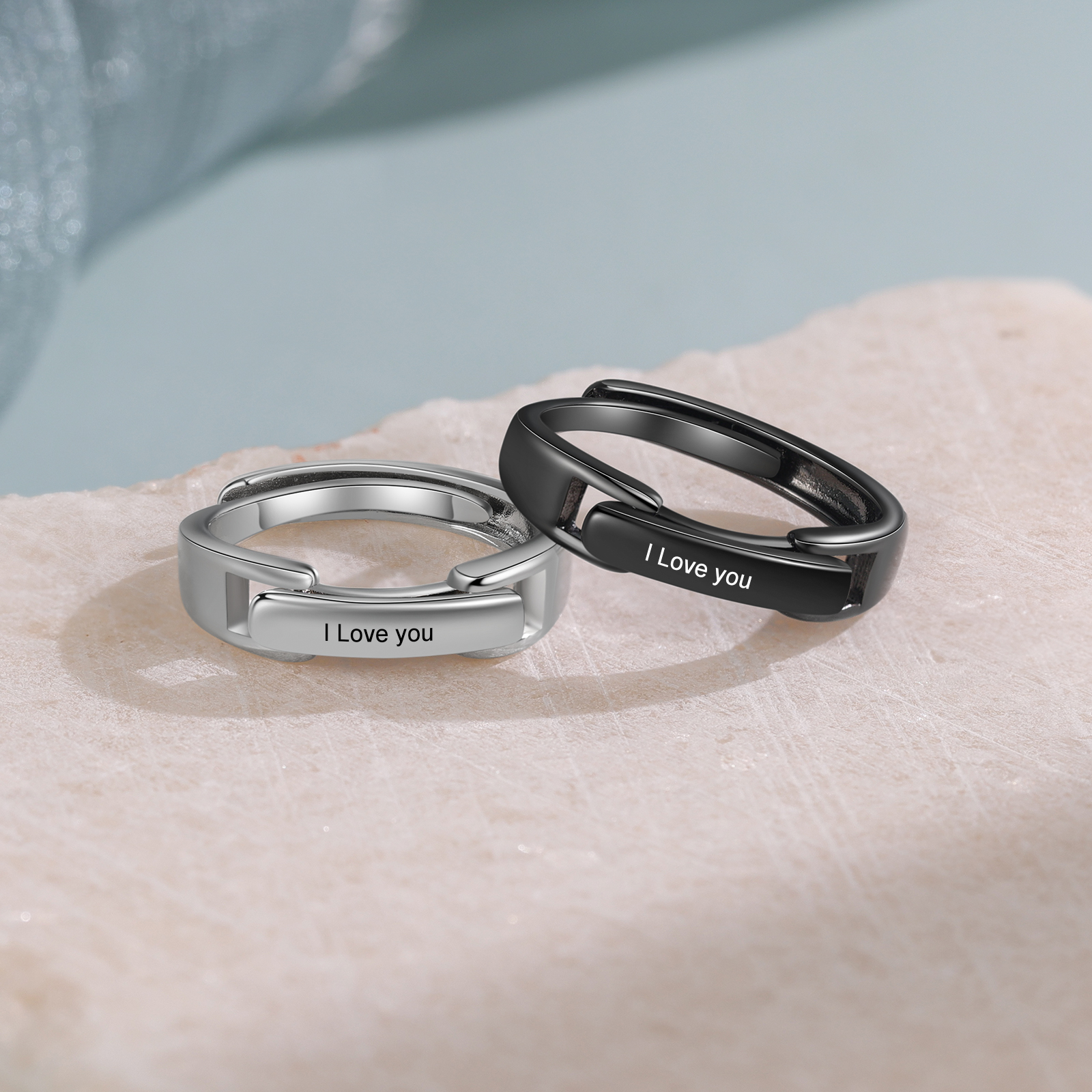 Couple Ring Personalised Matching Rings Gift for Couple-Jessemade AU