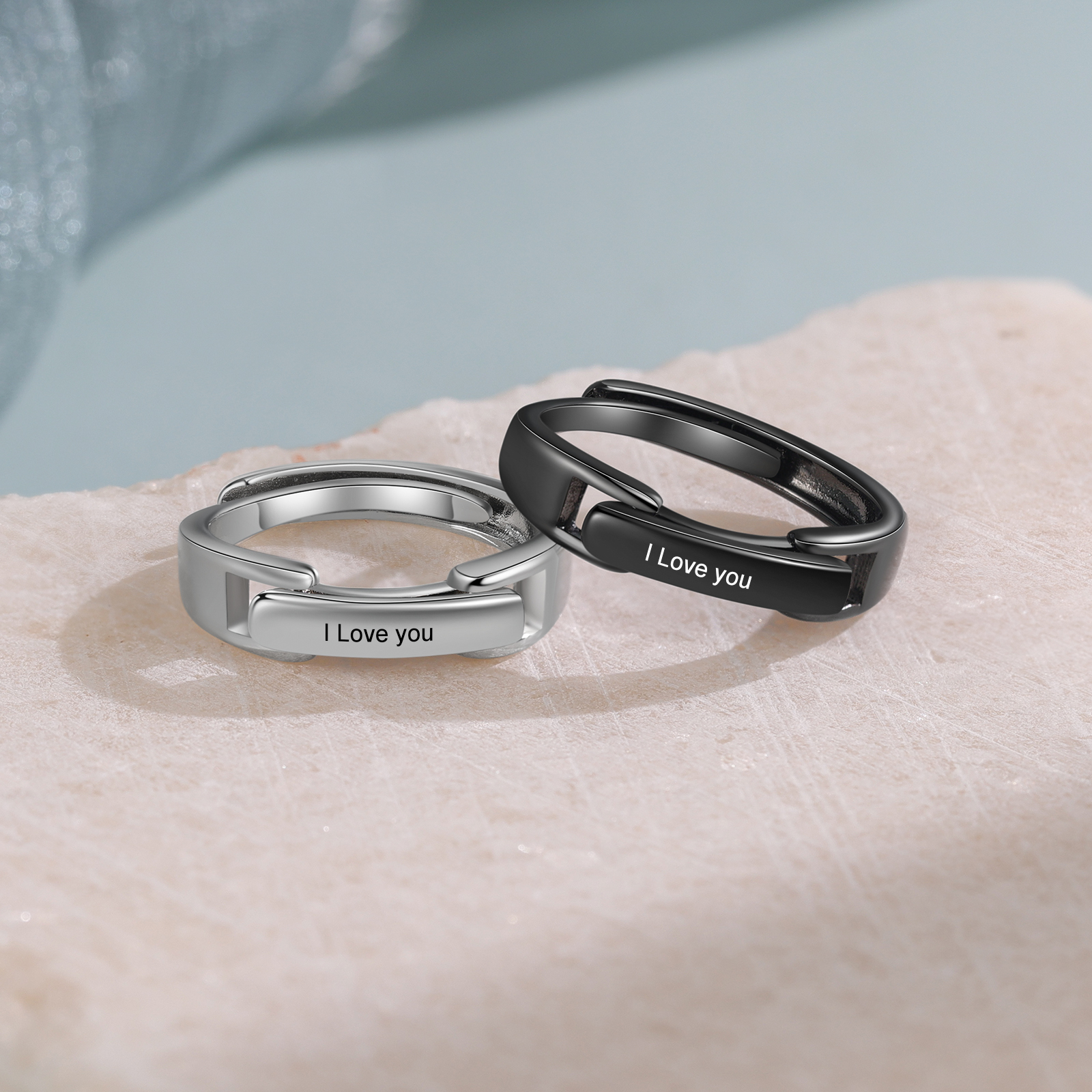 Couple Ring Personalised Matching Rings Gift for Couple-Jessemade AU