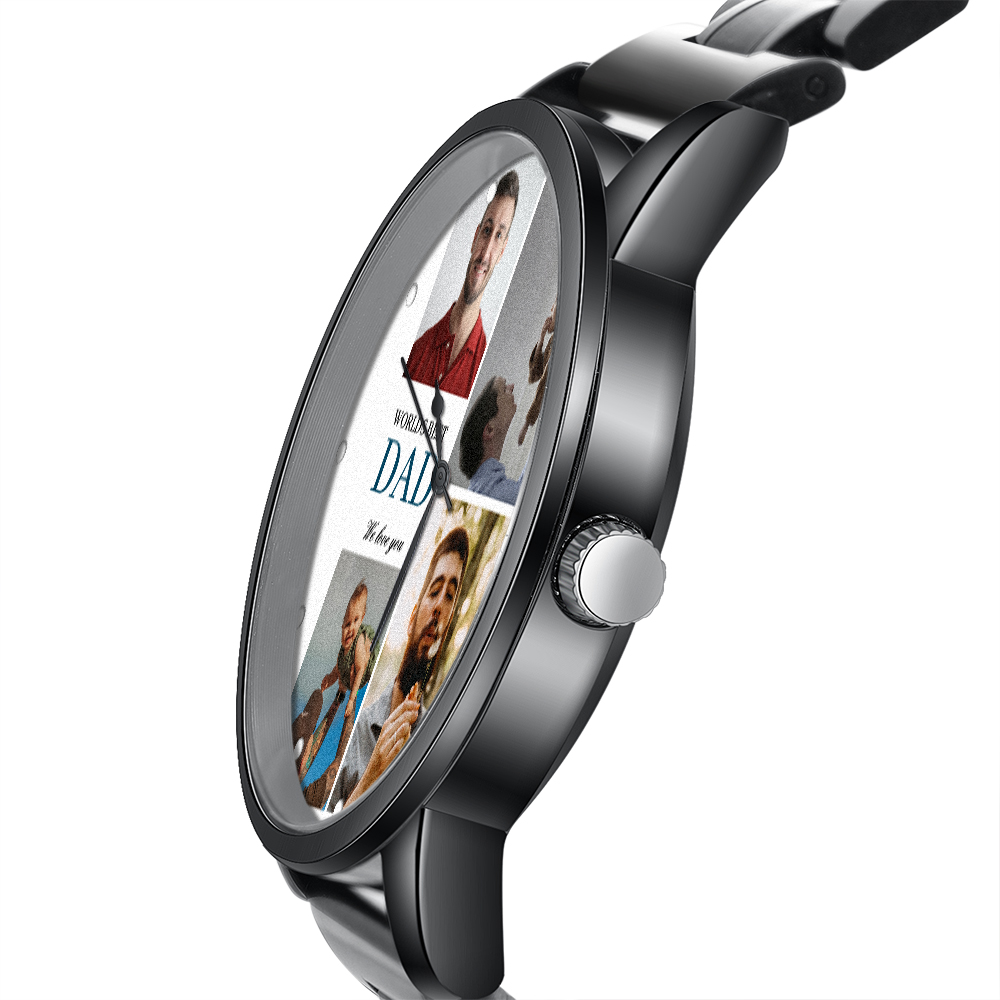 Personalised Photo Watch Custom 4 Photos Mechanical Watch Gifts for Him-Jessemade AU