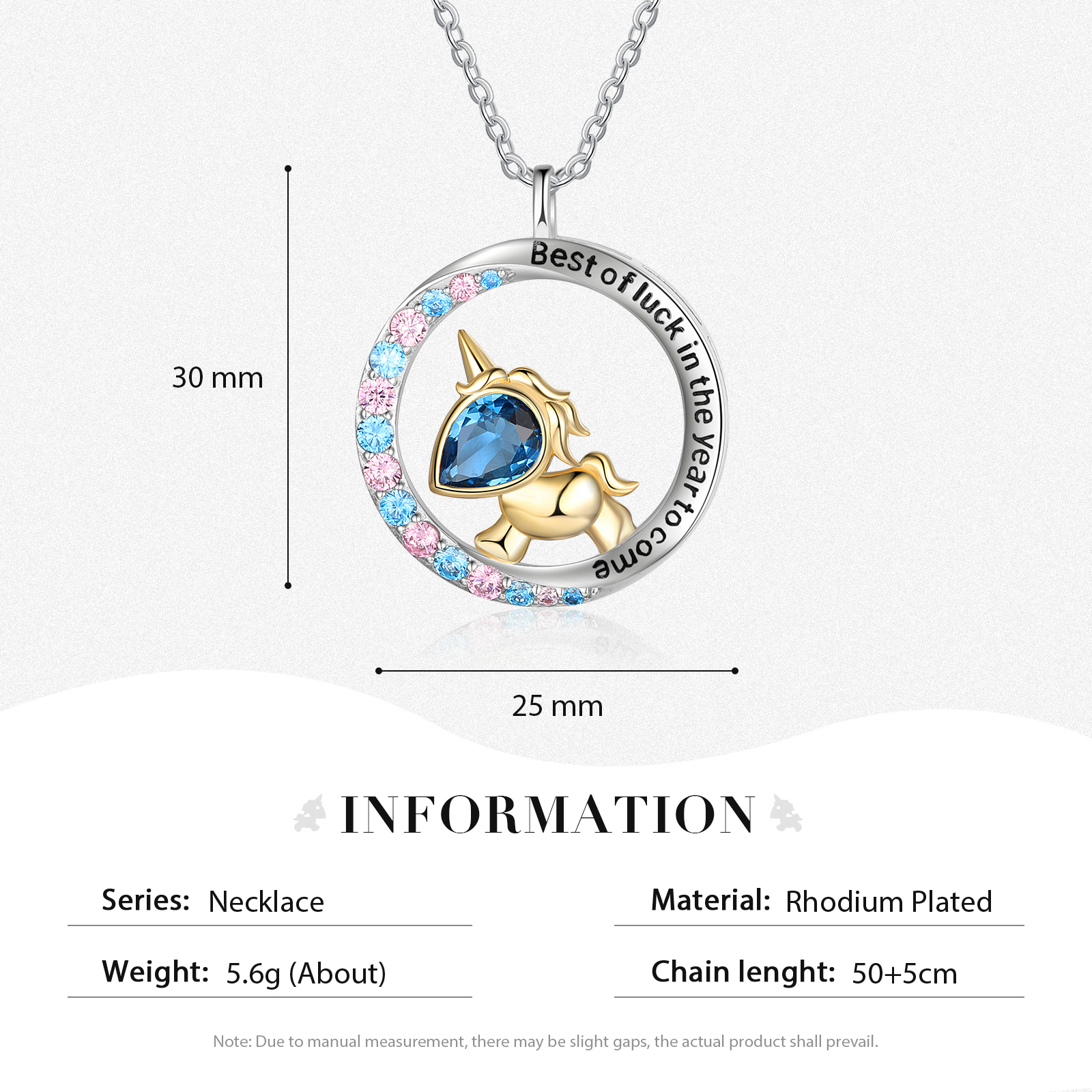 Special Love Unicorn Necklace With Birthstone Gifts For Her-Jessemade AU