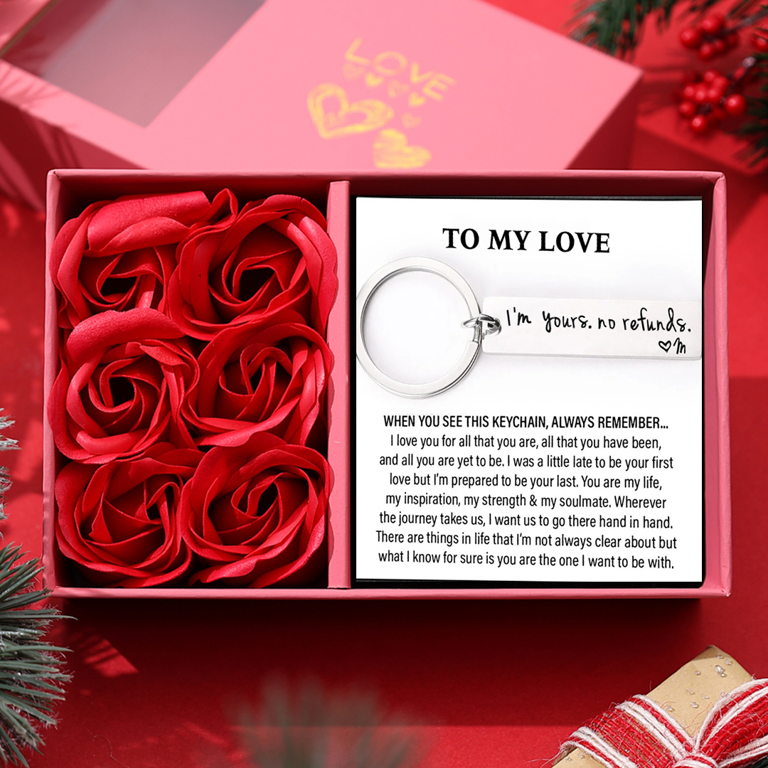 Funny Couple Keychain Personalised Initial Key Rings I'm yours. no refunds Funny Gift for Couple-Jessemade AU