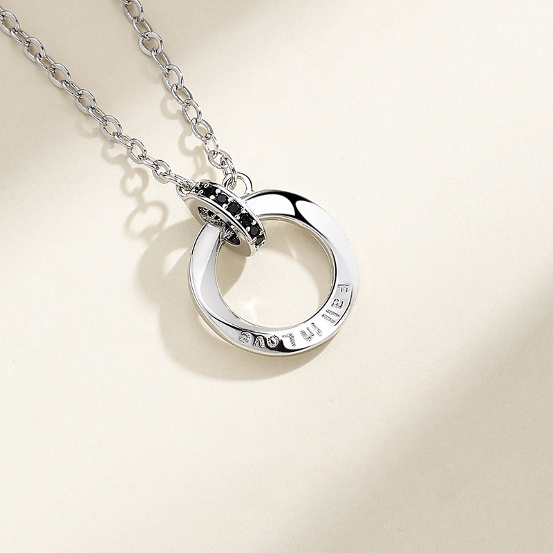 Couple Necklace Set Möbius Ring Necklace Birthday Valentine's Day Gift for Couples-Jessemade AU