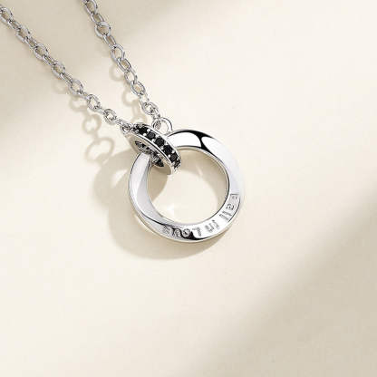 Couple Necklace Set Möbius Ring Necklace Birthday Valentine's Day Gift for Couples-Jessemade AU