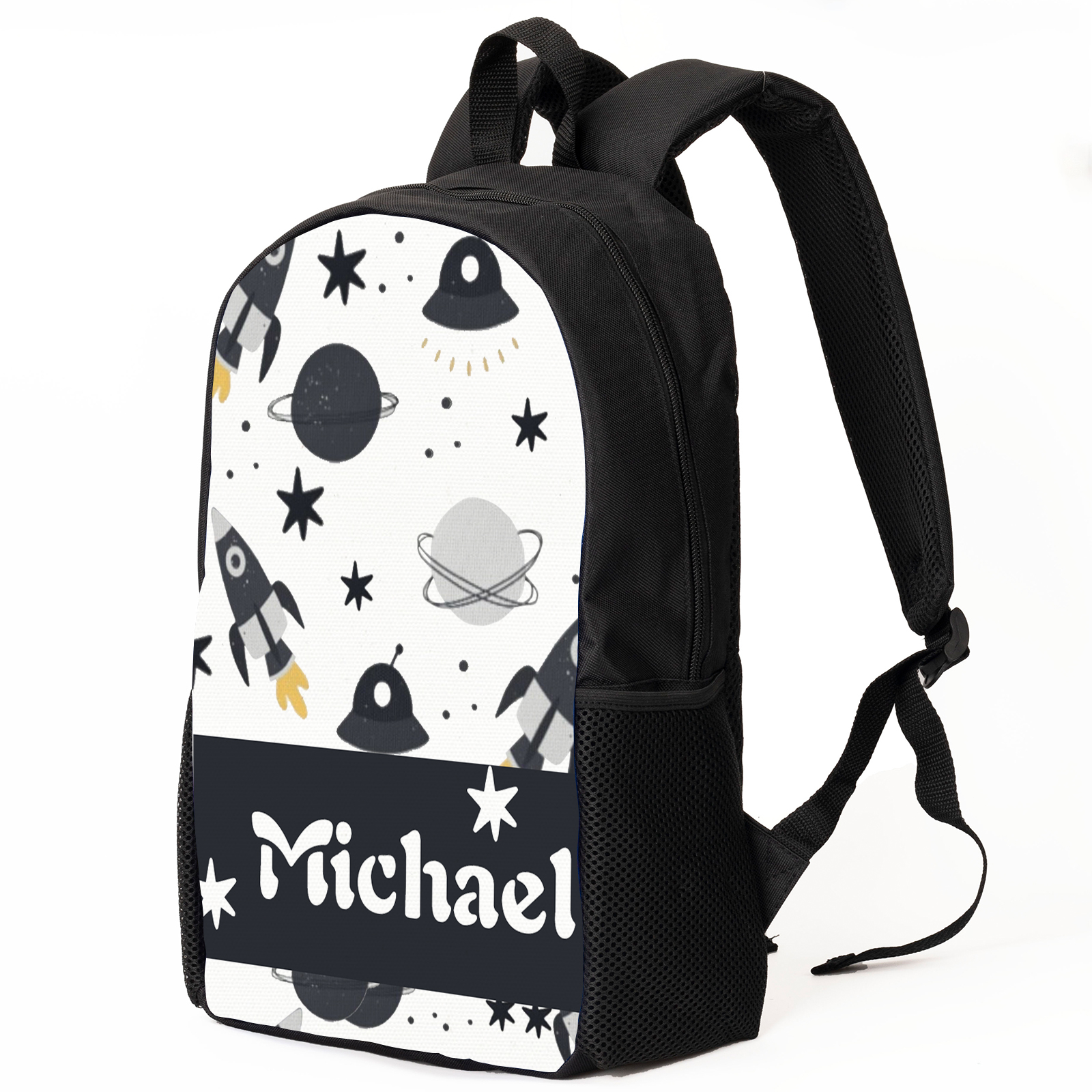 Custom Name Schoolbag Personalised Rocket and Satellite Backpack Travel Bag for Kids-Jessemade AU