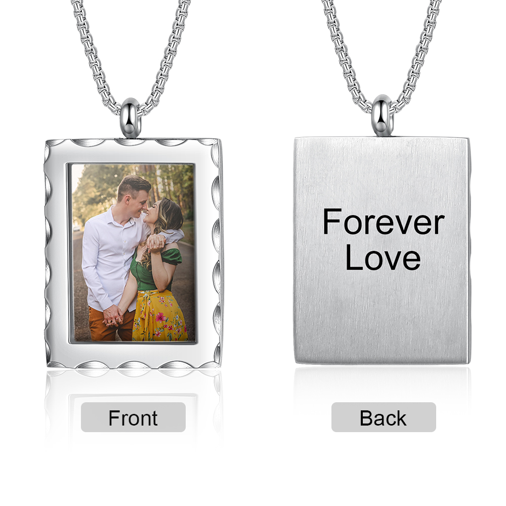 Personalised Photo Necklace Custom Message Gifts For Her-Jessemade AU