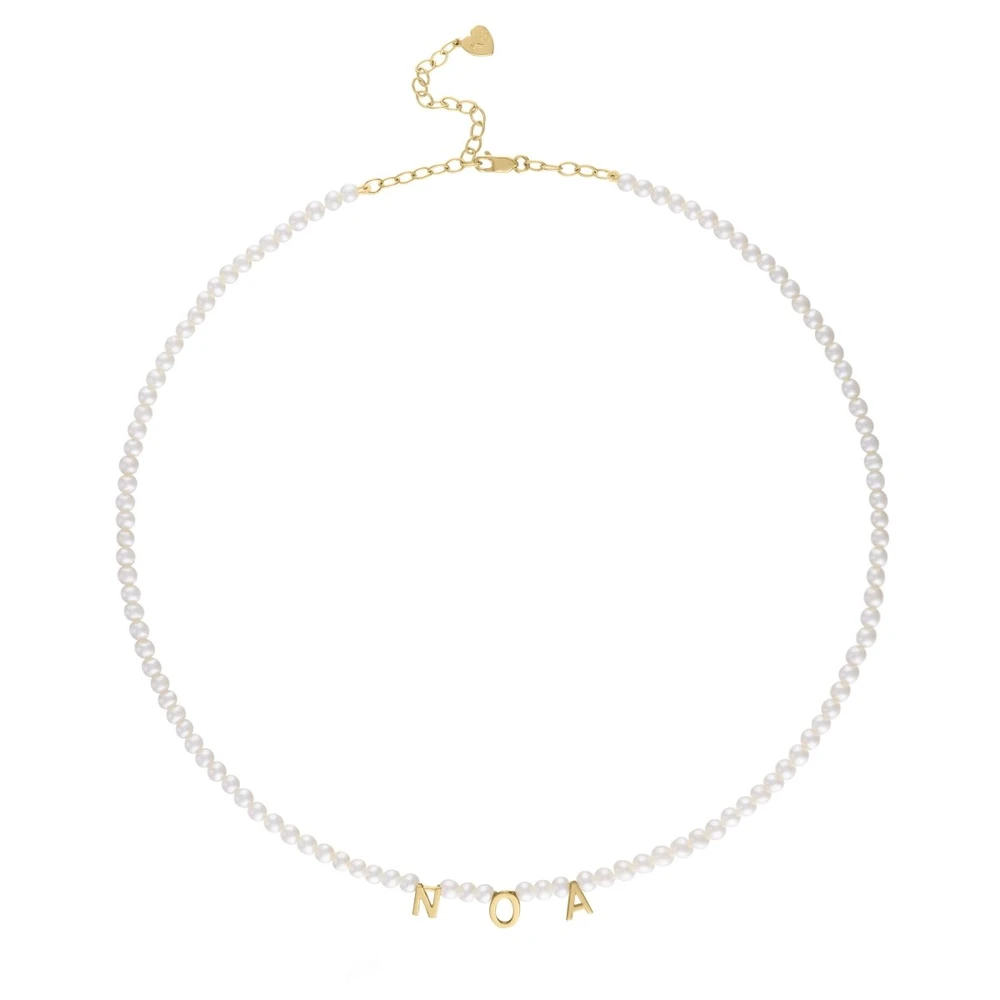 Personalised Pearl Necklace Custom 1 Name Necklace Gift For Her-Jessemade AU