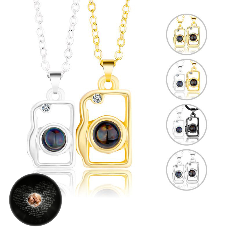 Personalised 100 Languages "I Love You" Heart Projection Necklace Custom Photo Gifts For Her-Jessemade AU