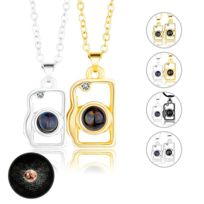 Personalised 100 Languages "I Love You" Heart Projection Necklace Custom Photo Gifts For Her-Jessemade AU