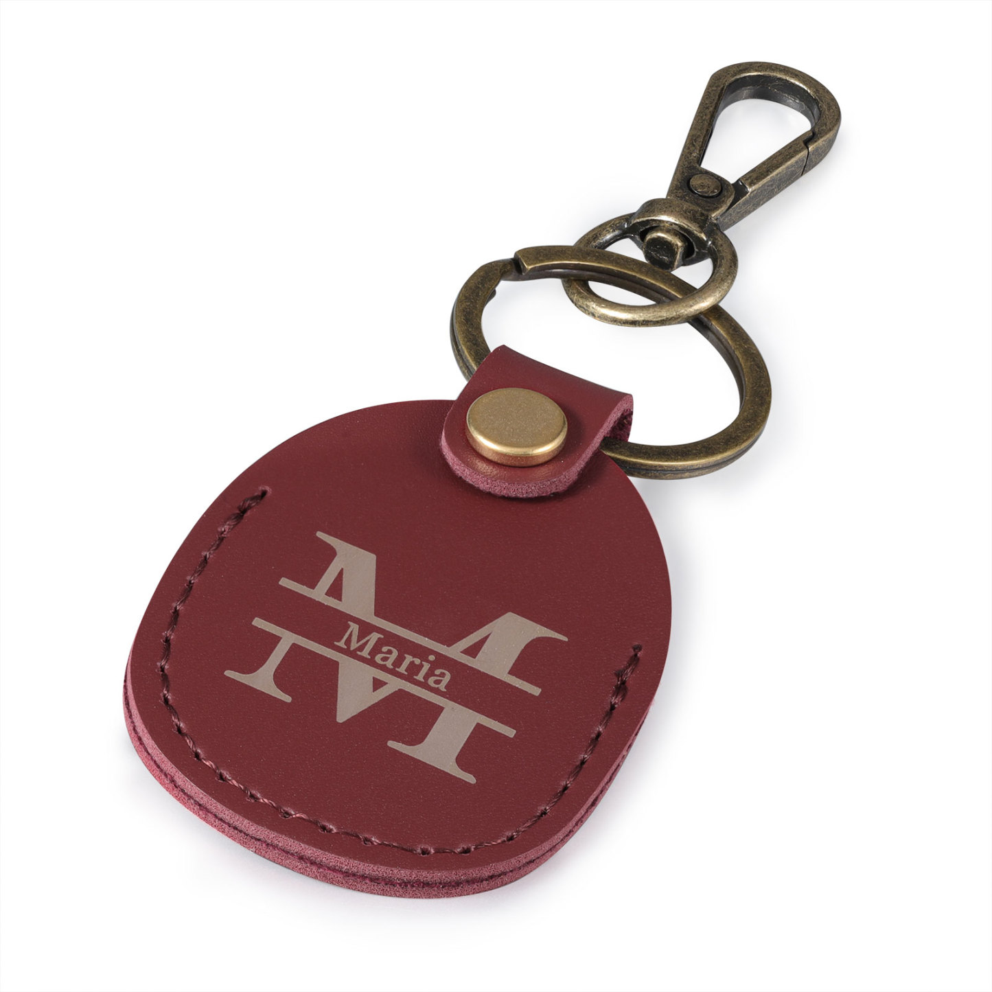 Personalised Name & Letter Keychain AirTag Protective Case Leather Keychain Gift for Him/Her-Jessemade AU