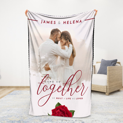 Customised Couple Blanket Engrave Photo Sweet Gift For Her-Jessemade AU