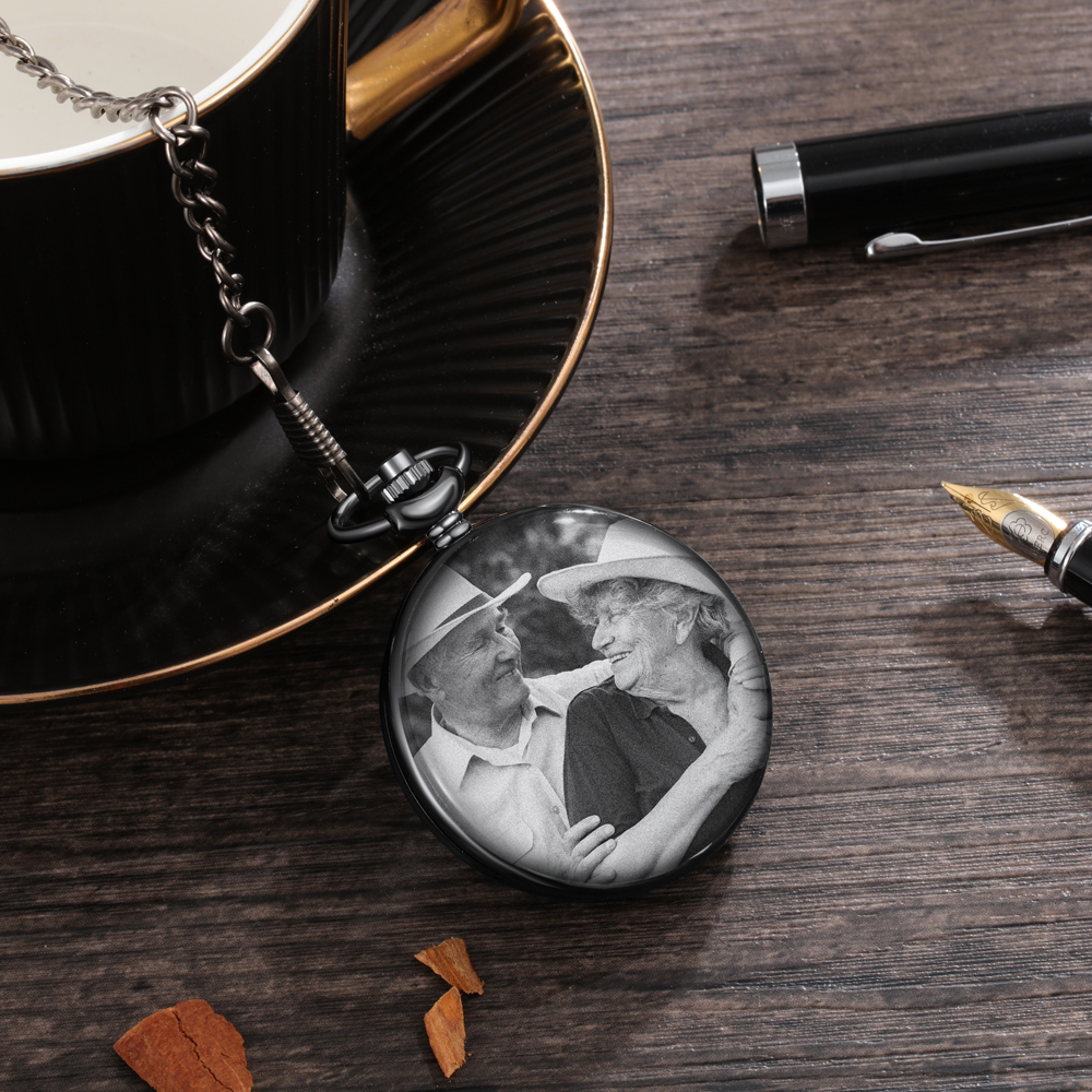 Personalised Pocket Watch Custom Photo Gifts For Him-Jessemade AU