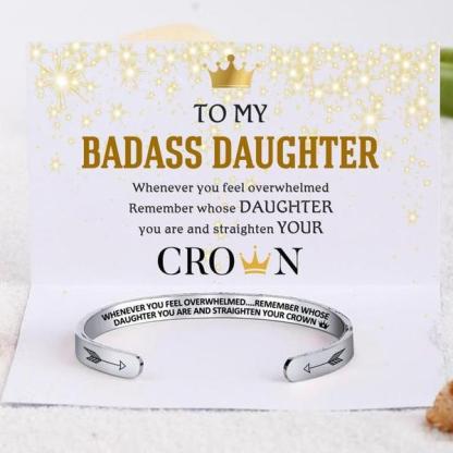 Whenever You Feel Overwhelmed, Personalised Cuff Bangle Bracelet Gifts For Daughter-Jessemade AU