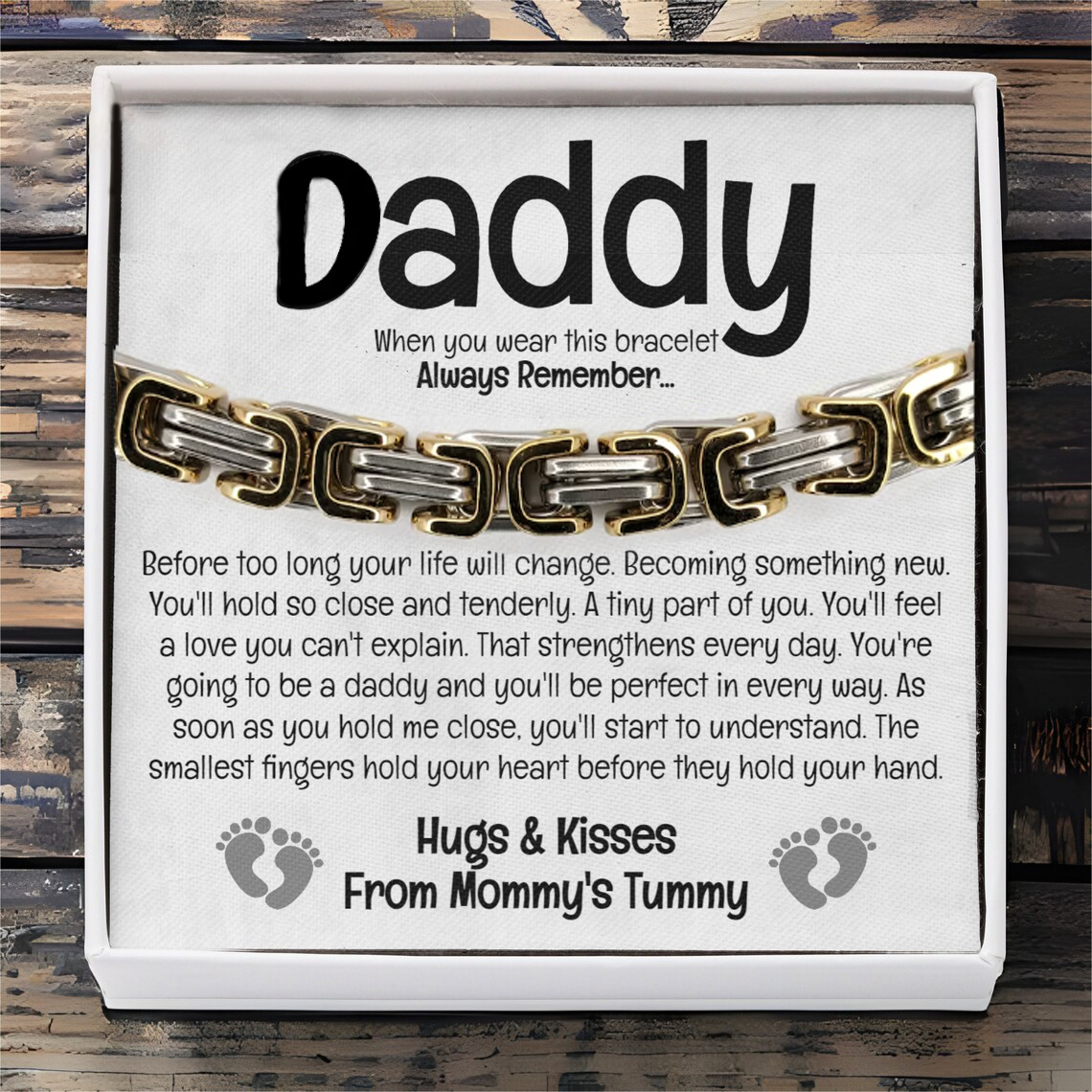 New Daddy Gifts Cuban Link Bracelet Stainless Steel Bracelet Sentimental Gifts First Father's Day-Jessemade AU