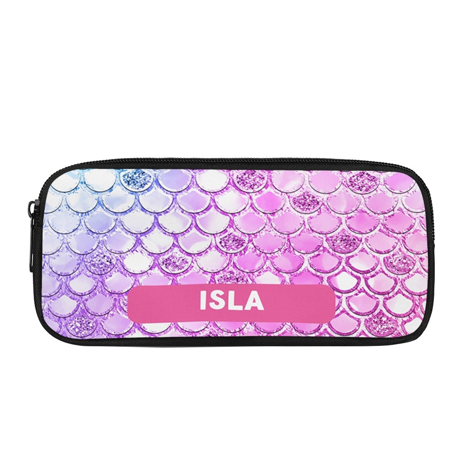 Custom Name Pen Case Personalised  Pink Scales Pen Bag Back to School Gifts for Students-Jessemade AU