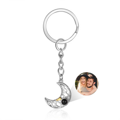 Photo Projection Keychain Customised Photo Coloured Stone Keychain Creative Gift for Couples-Jessemade AU