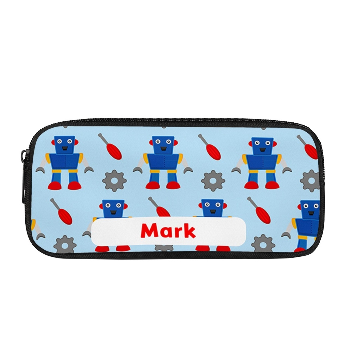 Custom Name Pen Case Personalised  Robots Pen Bag Back to School Gifts for Students-Jessemade AU
