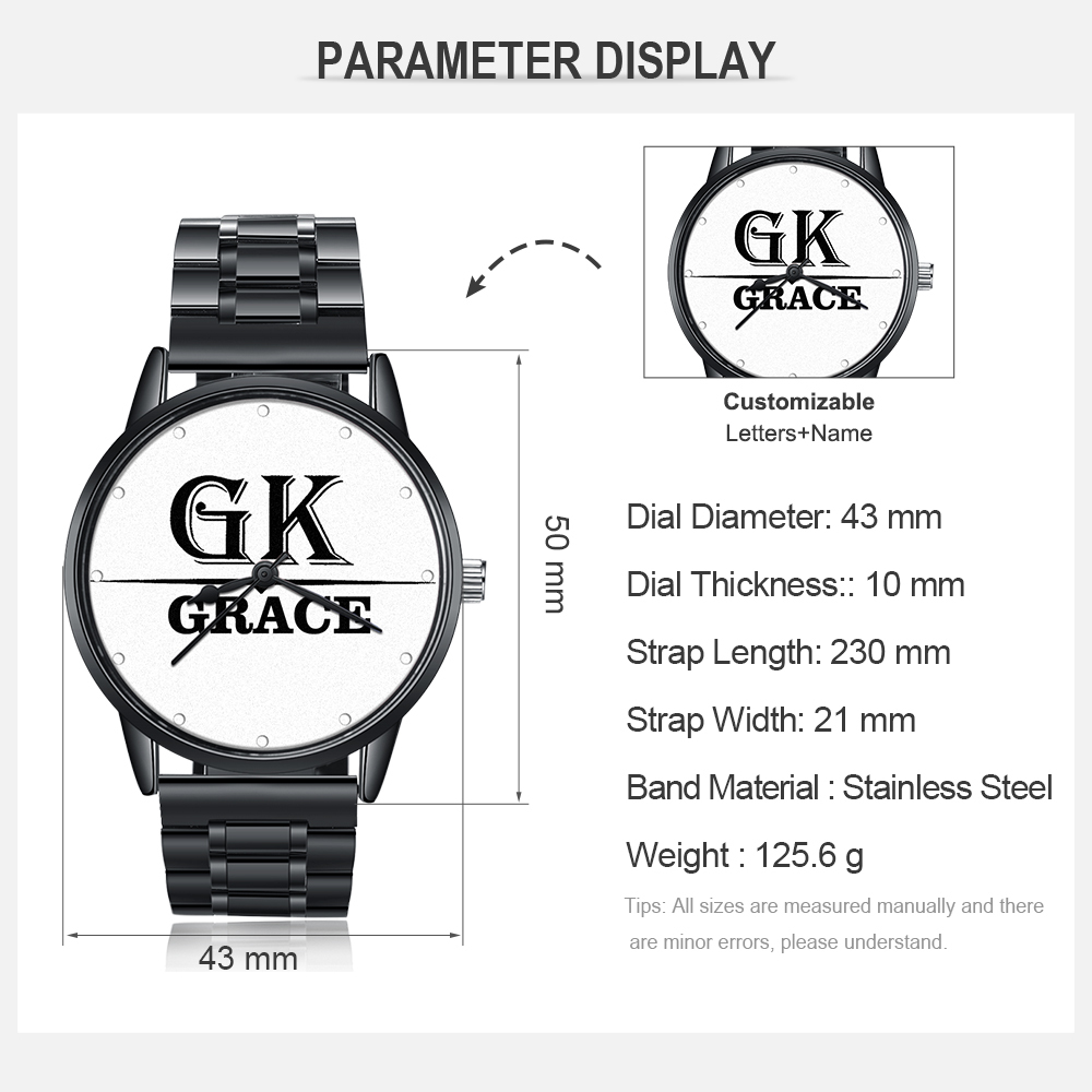 Personalised Watch Custom Names And letters Watch Date Keepsake Gifts for Him-Jessemade AU