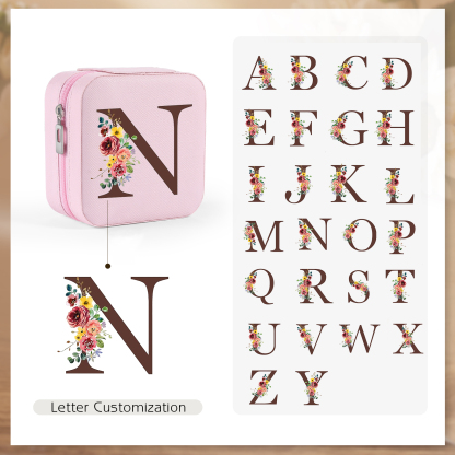 Custom Letter Jewelry Gift Box Personalised Travel Jewelry Box Gift for Women Girls-Jessemade AU