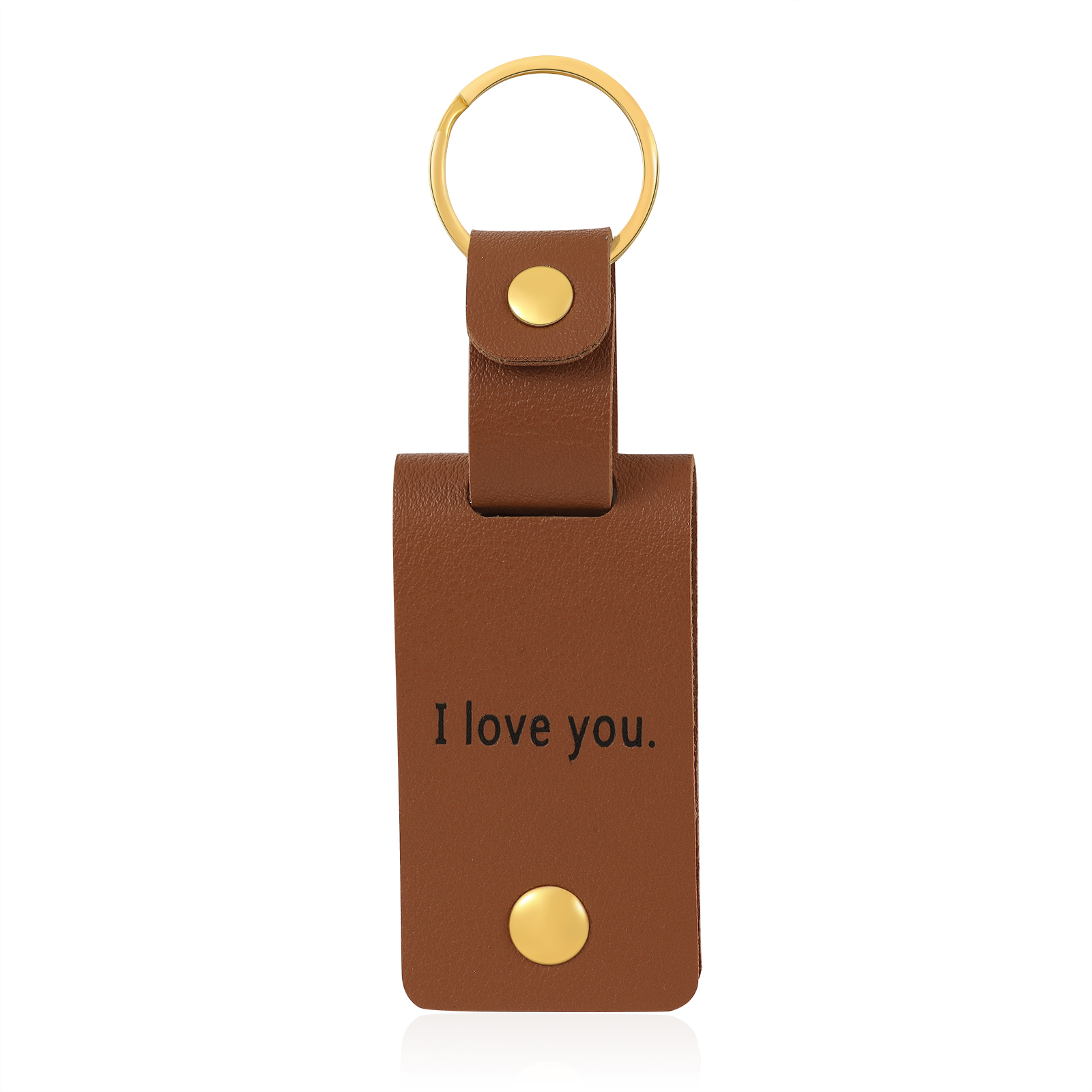 Personalised Photo Keychain Customised with Text Leather Keyring Couple Keychain Gift for Him/her-Jessemade AU