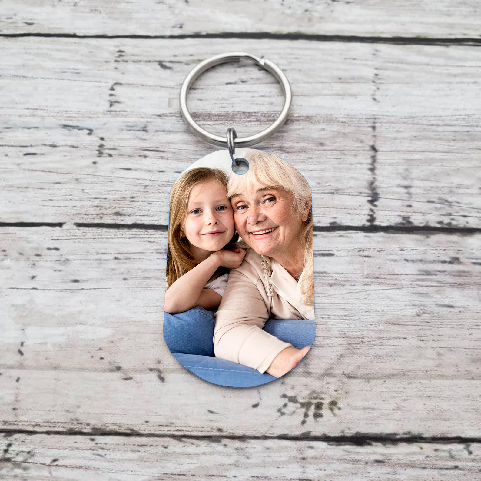 Memorial Grandma Keychain Custom 1 Photo Keychain Memorial Gift - I have Angel in Heaven I call her Grandma-Jessemade AU