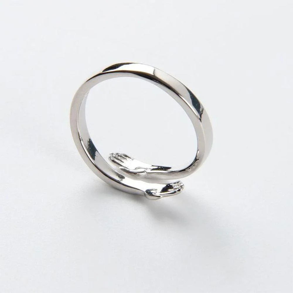 2024 New Couple Hug Ring Customised with Name Open Ring Gift for Her-Jessemade AU