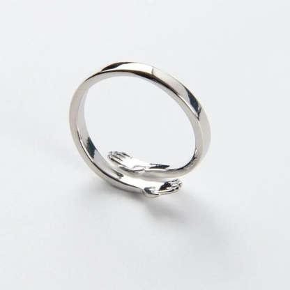 2024 New Couple Hug Ring Customised with Name Open Ring Gift for Her-Jessemade AU