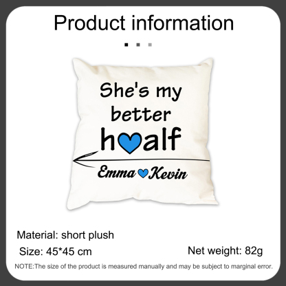 2 pcs Personalised Couple Pillow Case Engrave Photo Pillow Cover Sweet Gift For Her Him-Jessemade AU