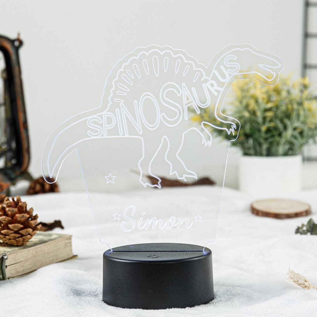 7 discolour Led Acrylic Name Custom Night Light Letter & Dinosaur LED Lamp for Kids Gift-Jessemade AU