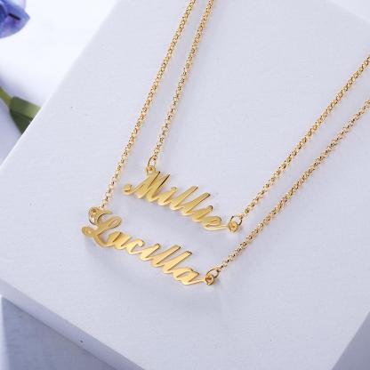Personalised Necklace Custom 2 Names Necklace Gift For Her-Jessemade AU