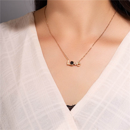 Personalised LOVE Projection Necklace Custom Photo Necklace Creative Gift for Her-Jessemade AU