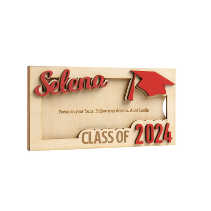 Class of 2024 Personalised Graduation Cash Clip Custom Name & Text Cash Box Creative Gifts for Her/Him-Jessemade AU