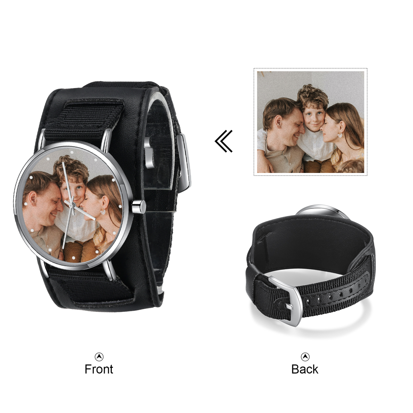Personalised Photo Watch Custom 1 Photo Mechanical Watch Gifts for Him-Jessemade AU