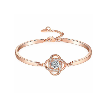 To My Daughter Love Knot Bracelet Adjustable Bracelet Gifts for Her - I Can Promise That I'll Love You For The Rest Of Mine-Jessemade AU