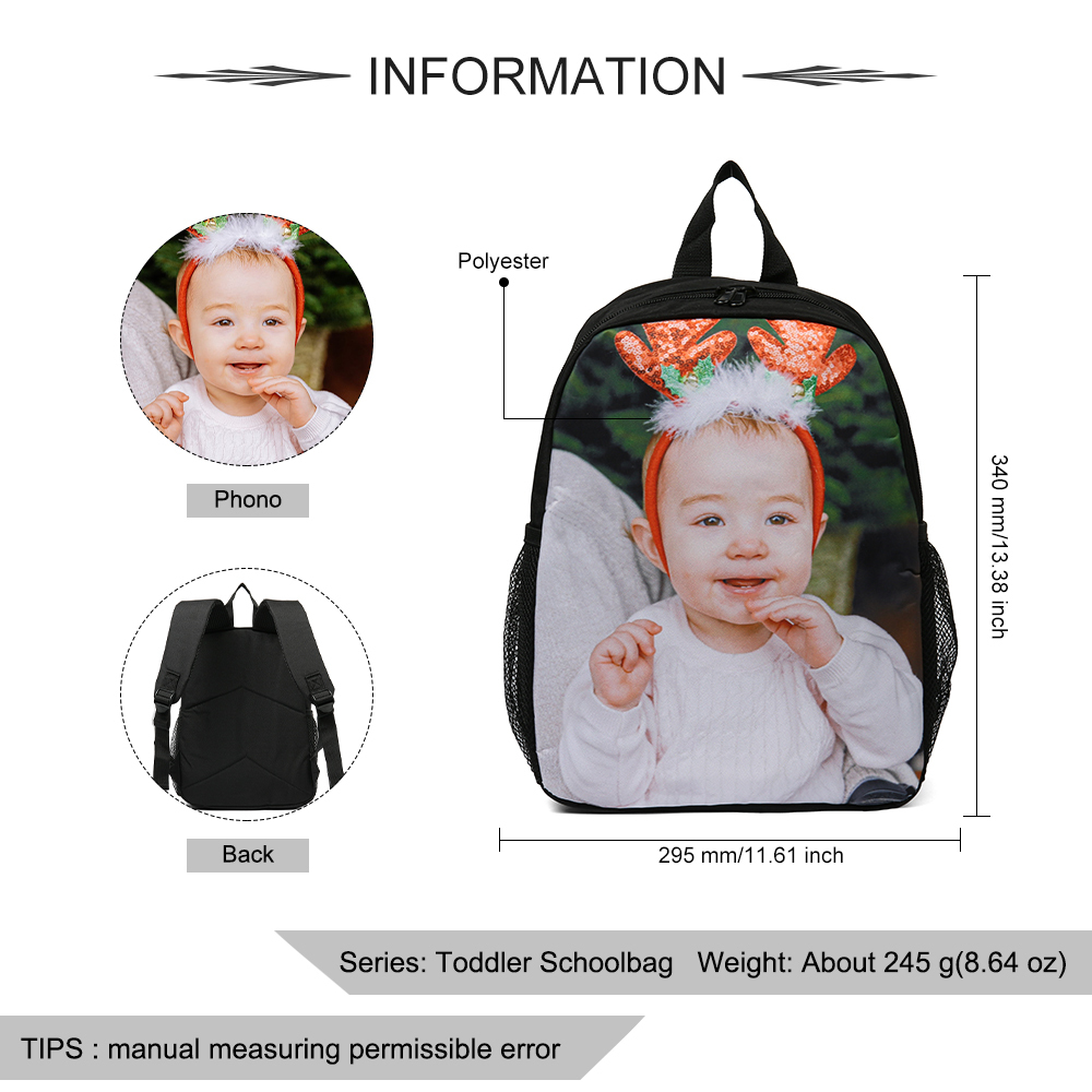Personalised Photo Backpack Custom Names Back to School Gifts for Kids-Jessemade AU