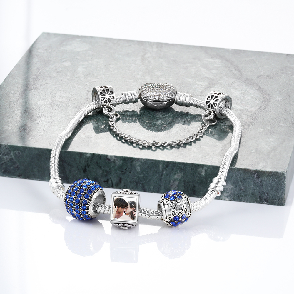 Personalised Photo Beads, Custom Bracelet Necklace Accessories Gifts For Him-Jessemade AU
