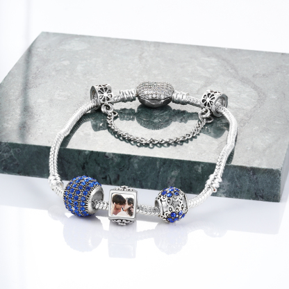 Personalised Photo Beads, Custom Bracelet Necklace Accessories Gifts For Him-Jessemade AU