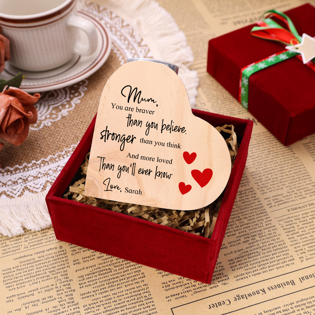 Personalised Mother Heart Candle Holder Wooden Candlestick-Mum Thanks for All That You Do-Jessemade AU