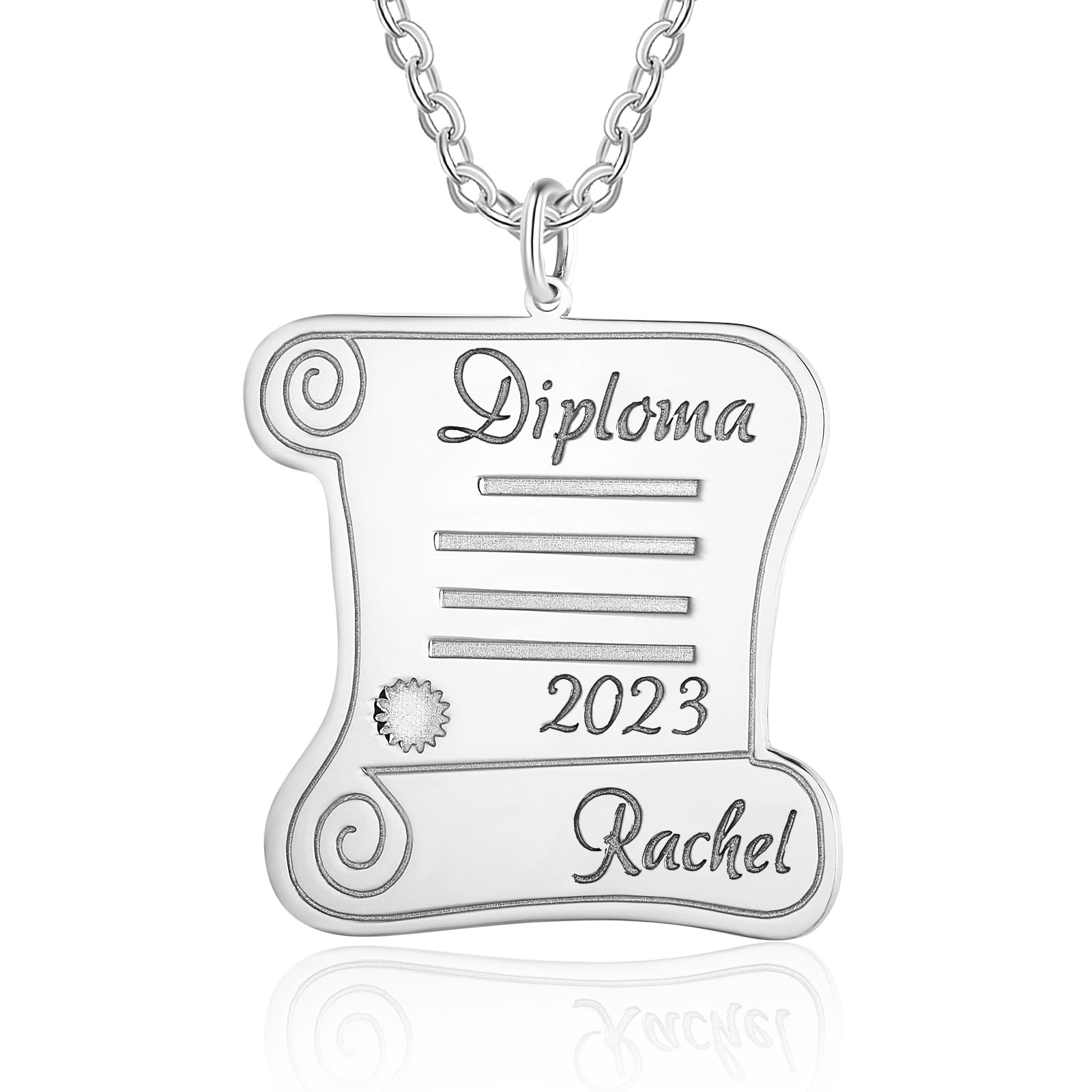 Graduation Gifts Personalised Name Diploma Necklace-Jessemade AU