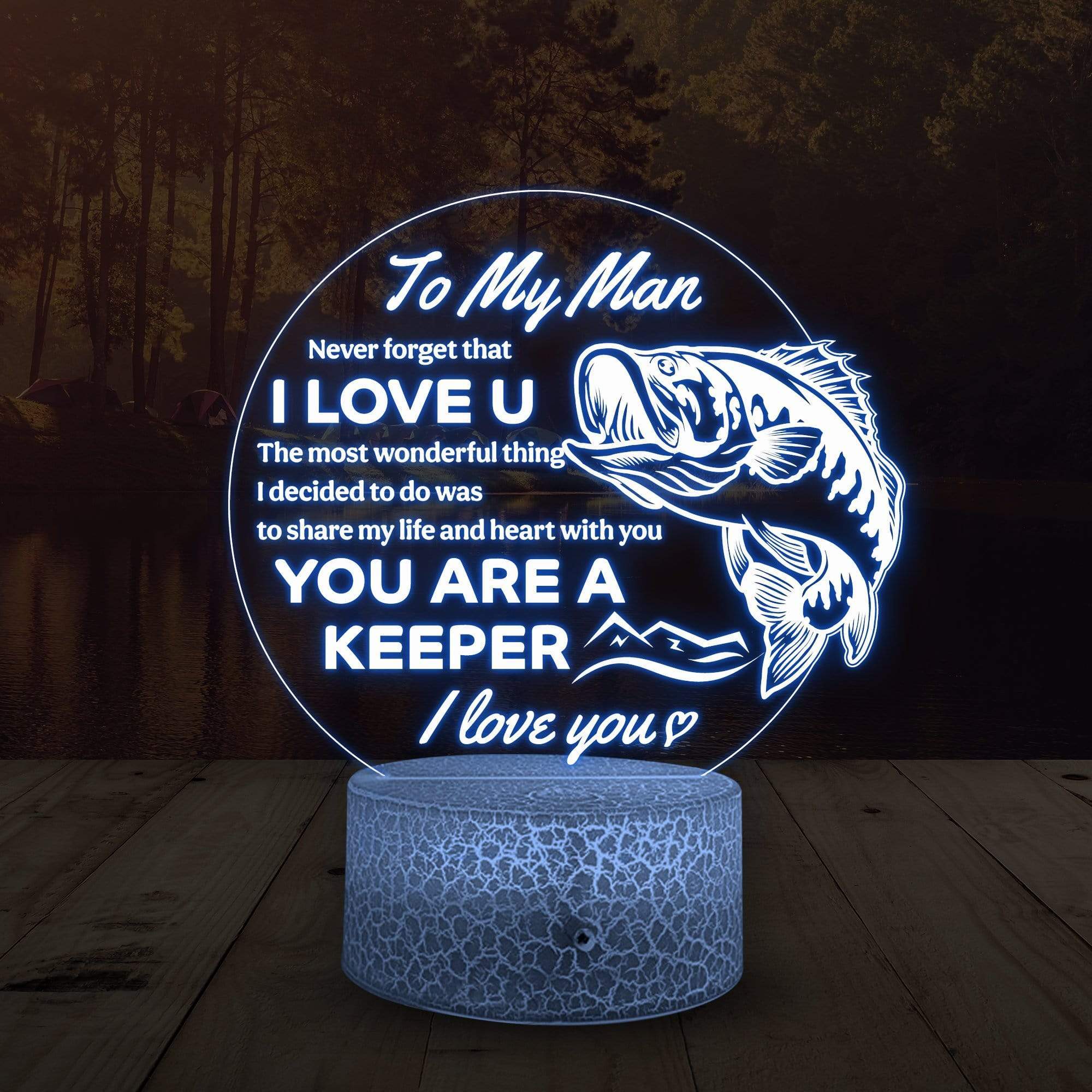 Never Forget That I Love You, 7 Colours Night Light Gifts For Husband-Jessemade AU