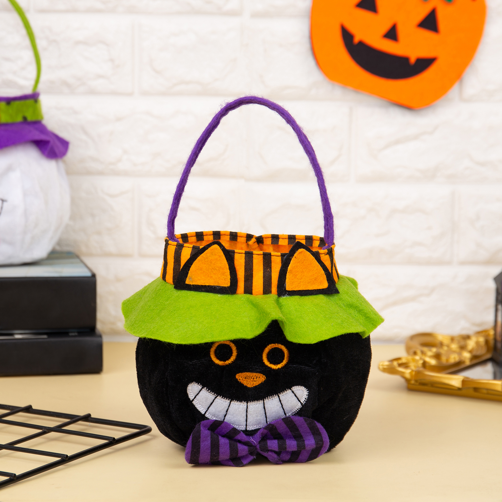 Personalised Halloween Tote Bags with Name Halloween Trick or Treat Candy Bags for Kids-Jessemade AU