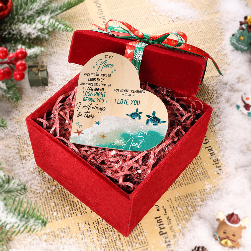 To My Niece Heart Candle Holder I Will Always Be There Wooden Candlestick-Jessemade AU