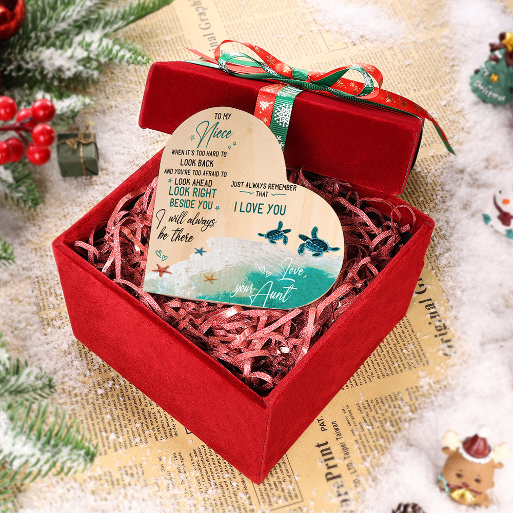 To My Niece Heart Candle Holder I Will Always Be There Wooden Candlestick-Jessemade AU