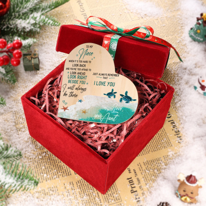 To My Niece Heart Candle Holder I Will Always Be There Wooden Candlestick-Jessemade AU