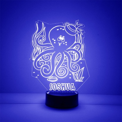 Custom Octopus Night Light 7 Colours Changing Night Light With Name LED Lamp Gifts For Kids-Jessemade AU
