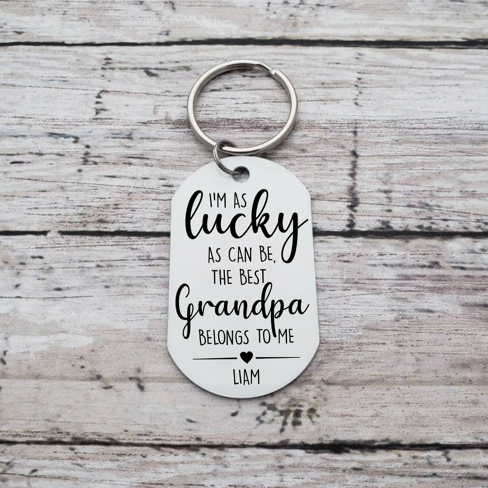 Personalised Photo Keychain Custom Name Keychain Grandparents' Day Gift for Grandpa-Jessemade AU