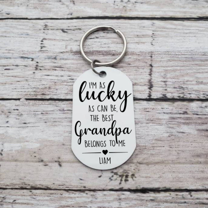 Personalised Photo Keychain Custom Name Keychain Grandparents' Day Gift for Grandpa-Jessemade AU