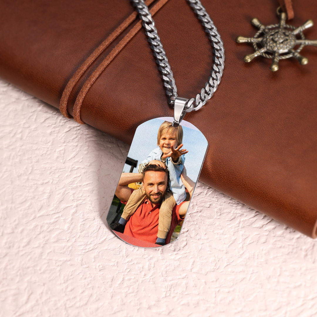 Personalised Photo Necklace Customised Cuba's Necklace Gifts For Him-Jessemade AU
