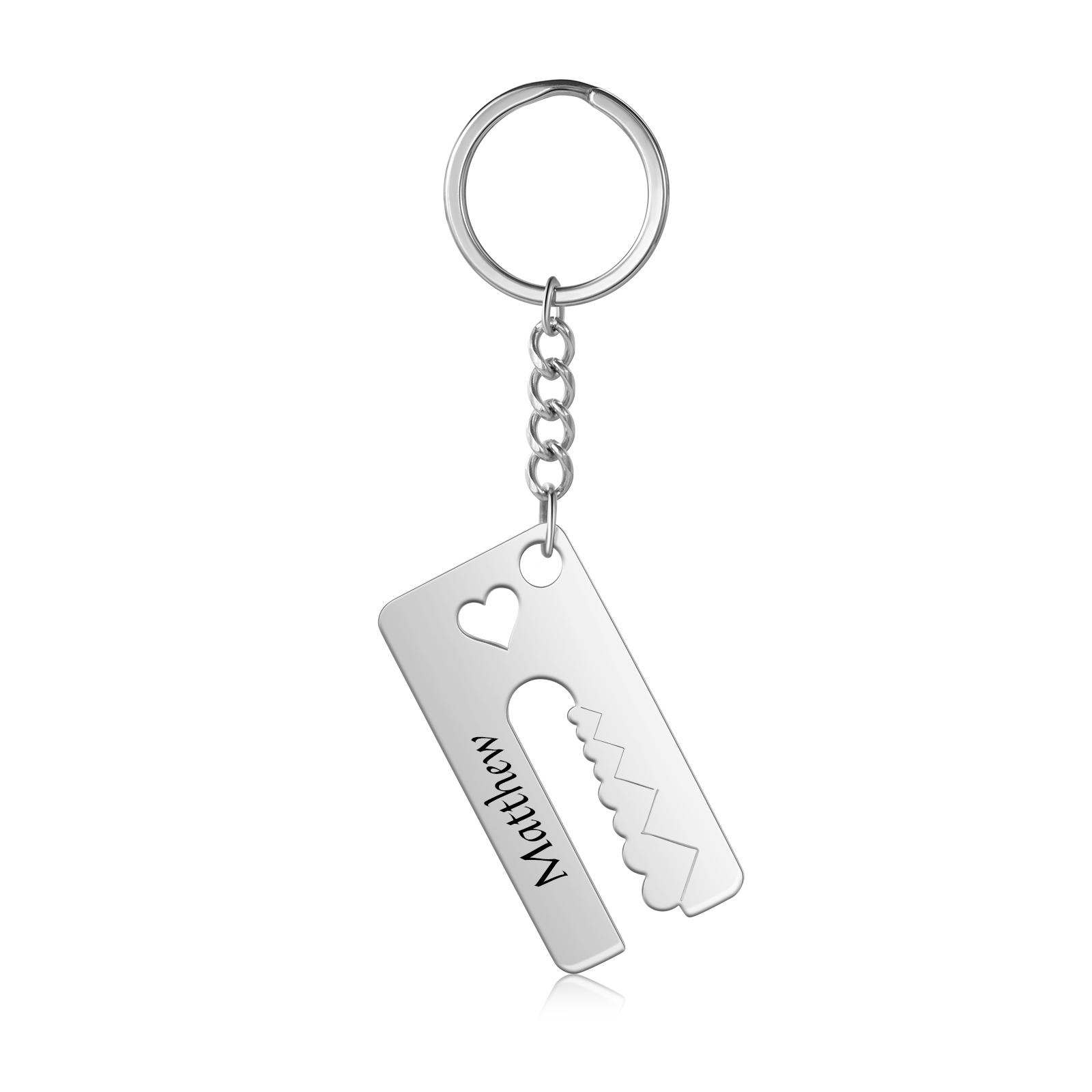 Personalised Couple Keychain Set Customised 2 Names Keyring Stainless Steel Keychains Gifts for Him/Her-Jessemade AU