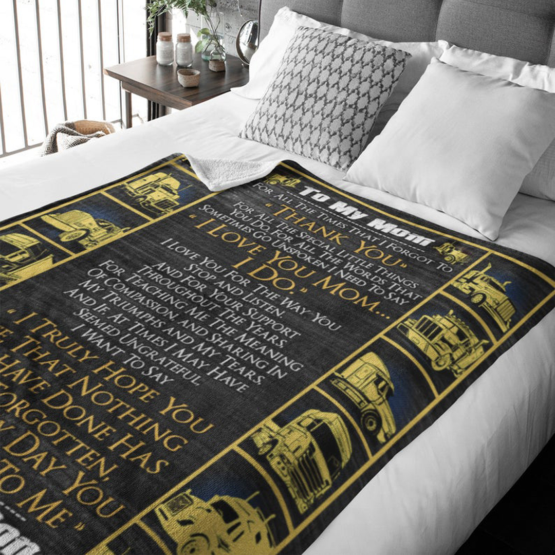 Son To Mom, Fleece Blanket-Jessemade AU